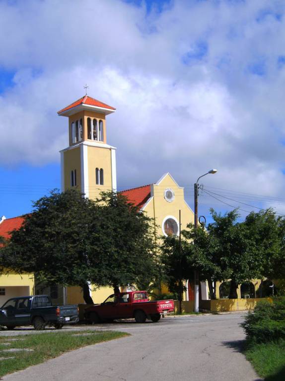 Igreja em Rincon, cidade no norte de Bonaire